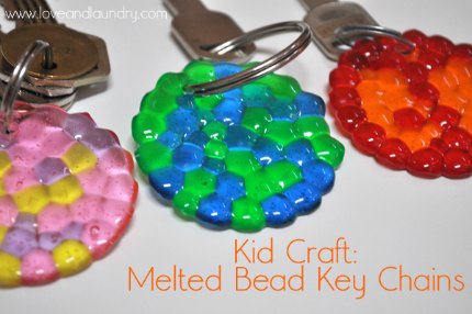 melted bead key chains1