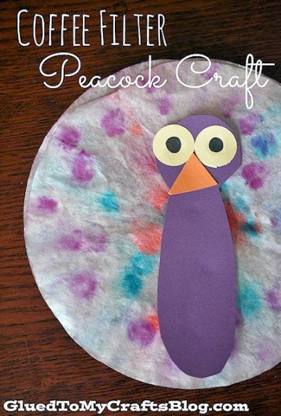 Coffee Filter Peacock Craft