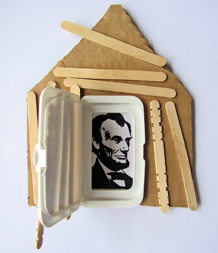 Log Cabin Craft for President's Day