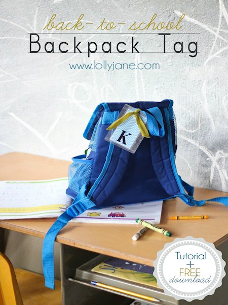 Back-to-School DIY Backpack Tag