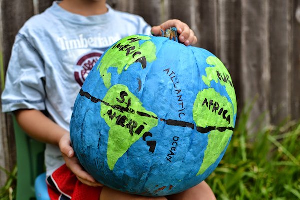 Pumpkin Globe Geography Lesson