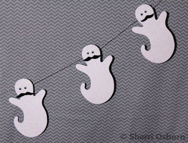 Mustache Ghost Garland