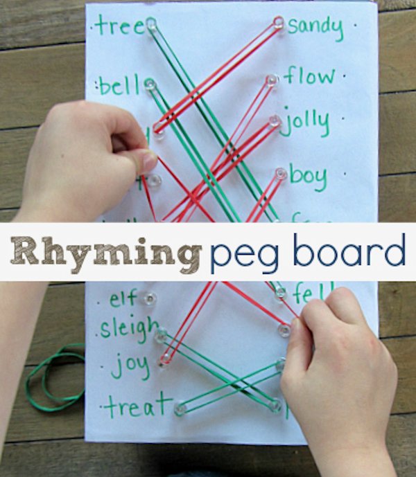 Rhyming Peg Board