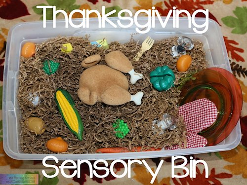 Thanksgiving Dinner Sensory Bin