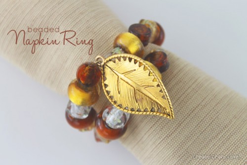 Beaded Thanksgiving Napkin Ring