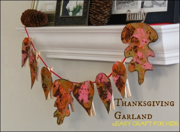 Easy Leaf Garland Craft