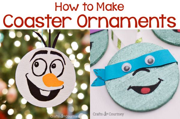 2 Ways to Turn Coasters into Fun Ornaments