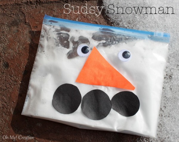 Sudsy Snowman Kids Craft