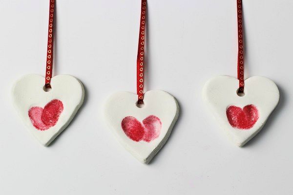 Fingerprint Heart Ornaments 