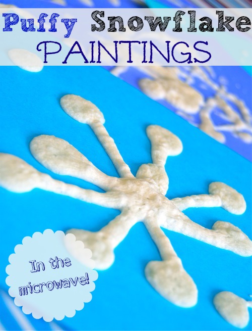 Puffy Snowflake Paintings