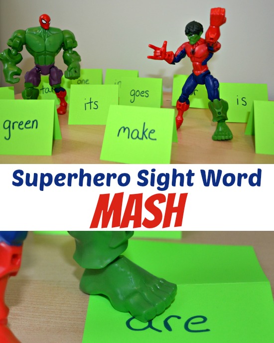 Superhero Sight Word Mash