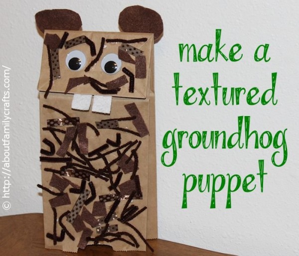 Textured Groundhog Puppet