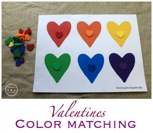 Valentines Counting and Color Sorting Activity