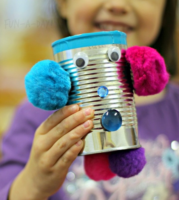 Magnetic Robot Art with Tin Cans