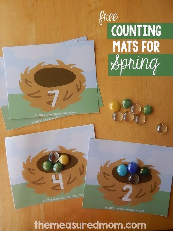 Free Printable Count the Eggs Mats