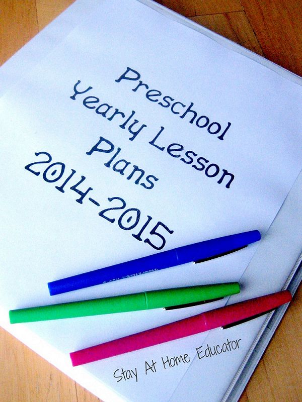 How To Write Preschool Lesson Plans A Year In Advance