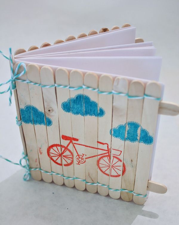 Popsicle Stick Notebook