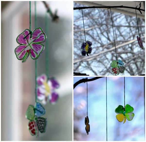 Shrinky Dink Shamrocks