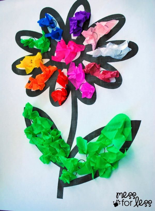 Tissue Paper Flower Art