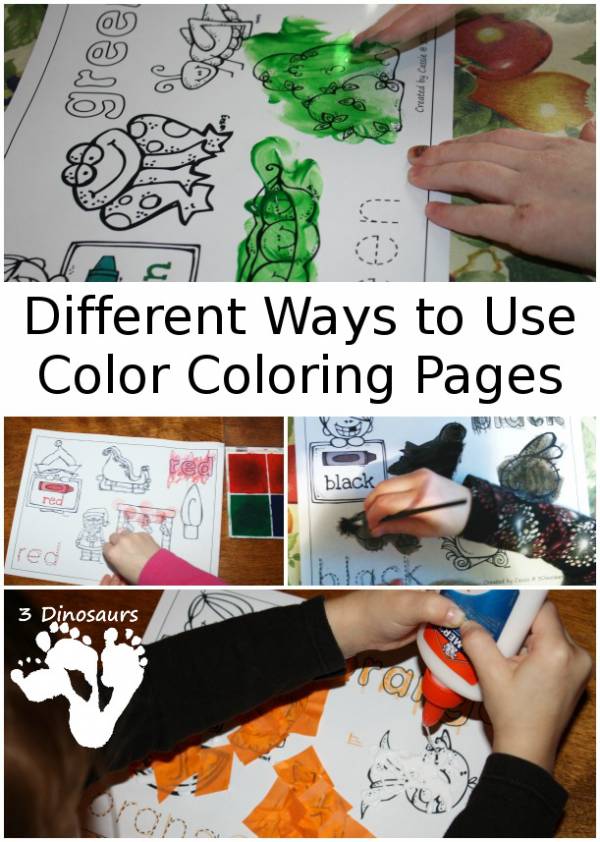 Different Ways to Use Color Coloring Pages