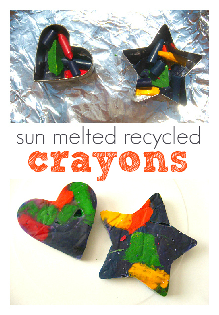 Sun Melted Recycled Crayons