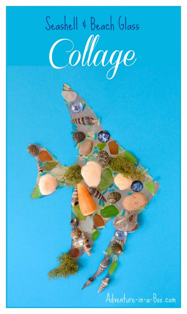 Seashell and Beach Glass Collage