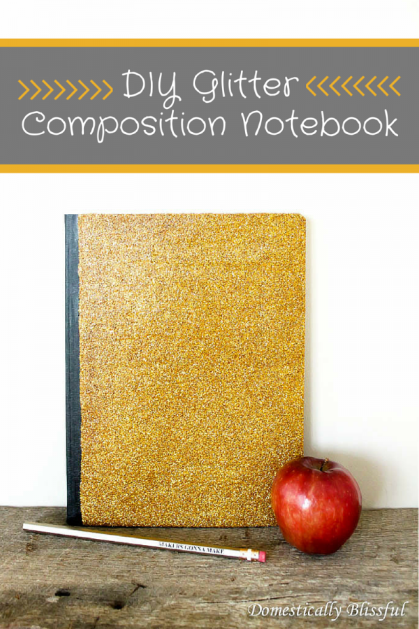 DIY Glitter Composition Notebook