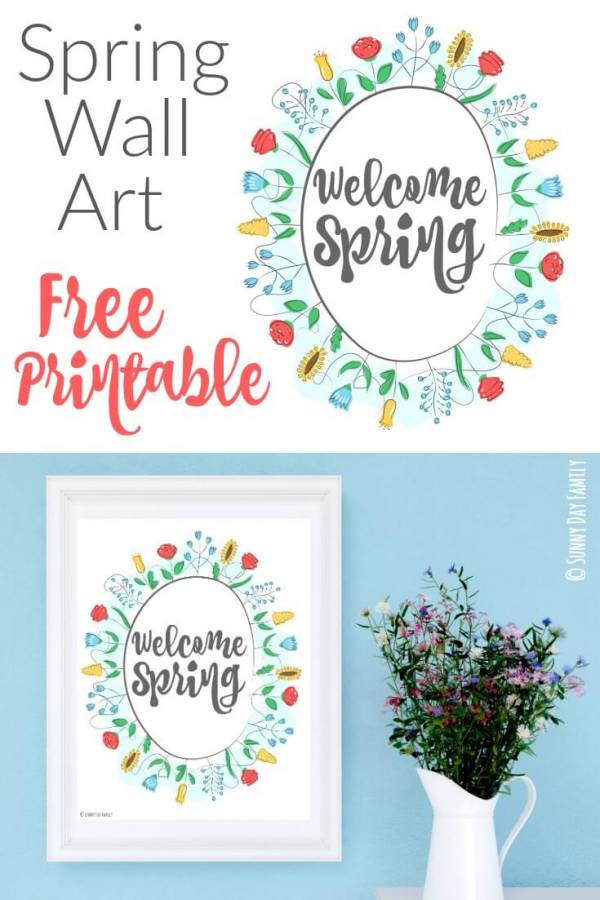 spring free printable pin