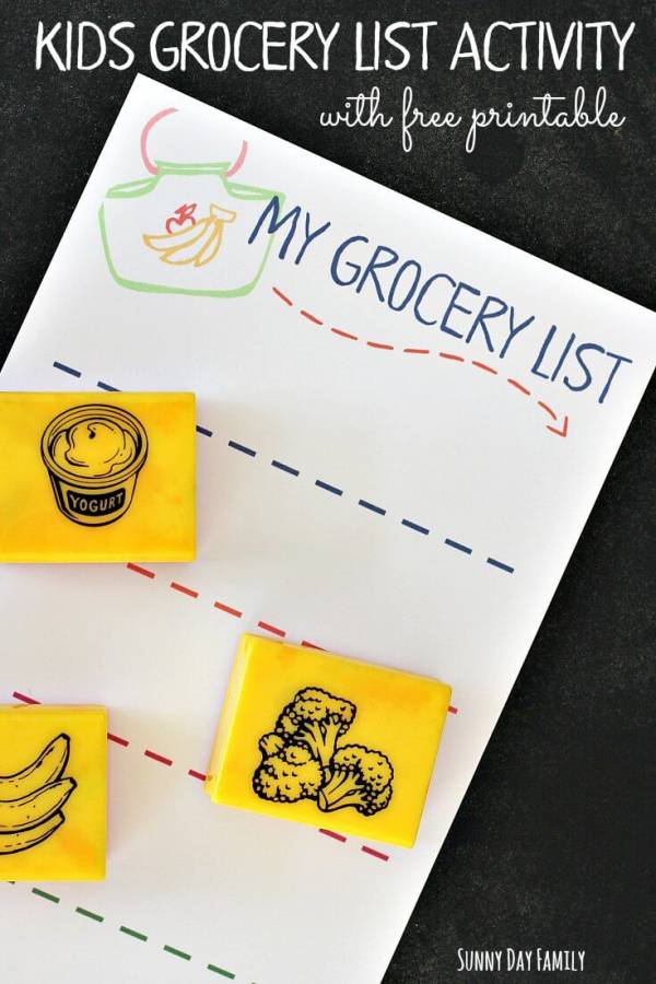 grocery list activity