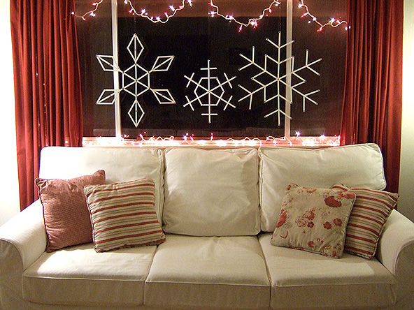 Giant Craft Stick Snowflakes