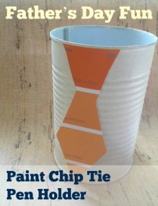 Paint Chip Tie Pen Holder