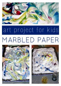 Marbled Shaving Cream Art