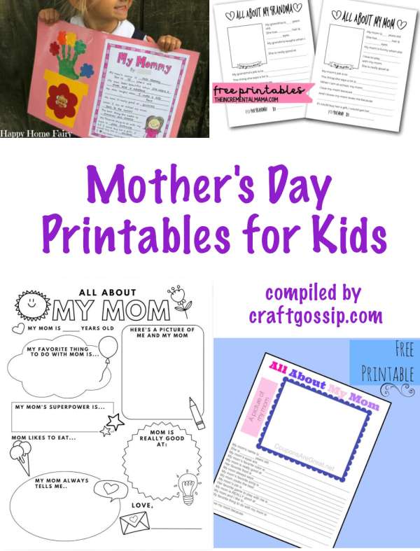 A Mother's Day Project - FREE Printable! - Happy Home Fairy  Mother's day  projects, Mothers day crafts, Mother's day activities